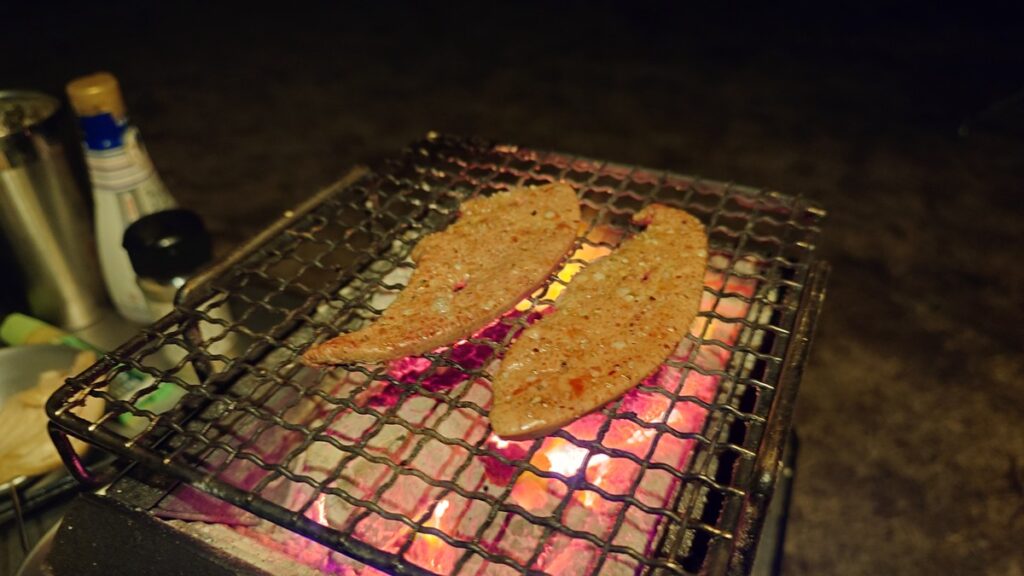 豚レバー炭火焼き