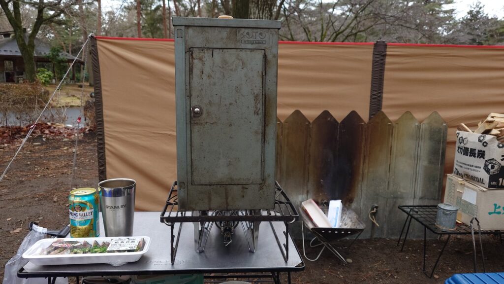 焚火&燻製の準備がが出来て( ^_^)/□☆□\(^_^ )