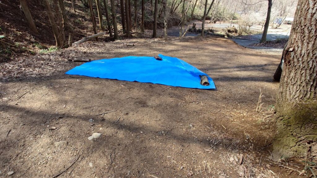 栃木の森キャンプ場一番奥のサイトでのレイアウト