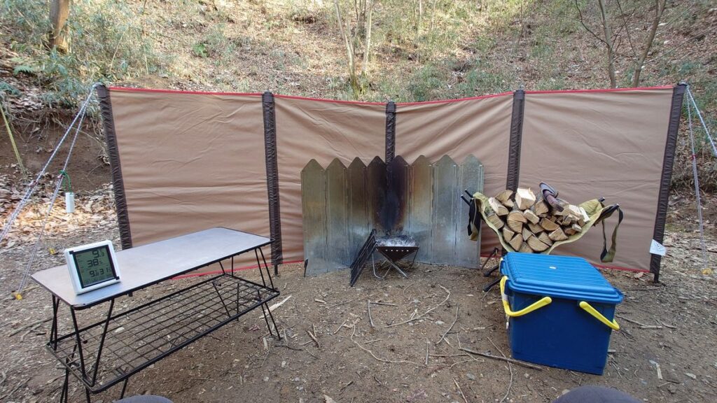 たき火の準備完了