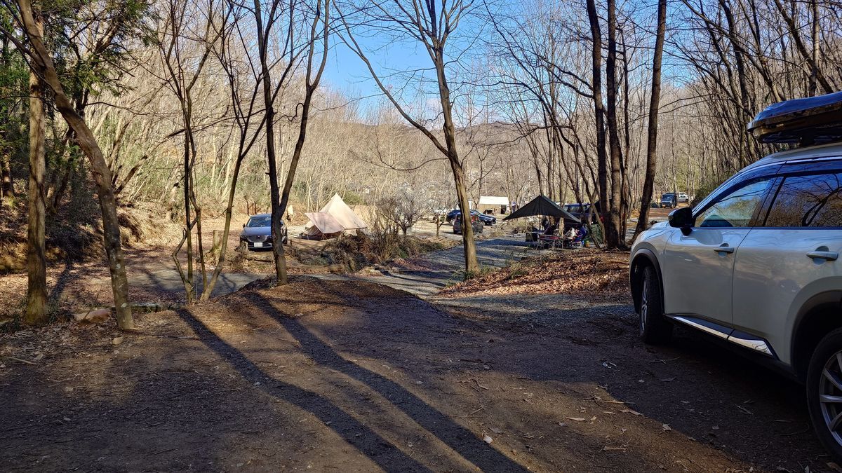 栃木の森キャンプ場の一番奥のサイトから