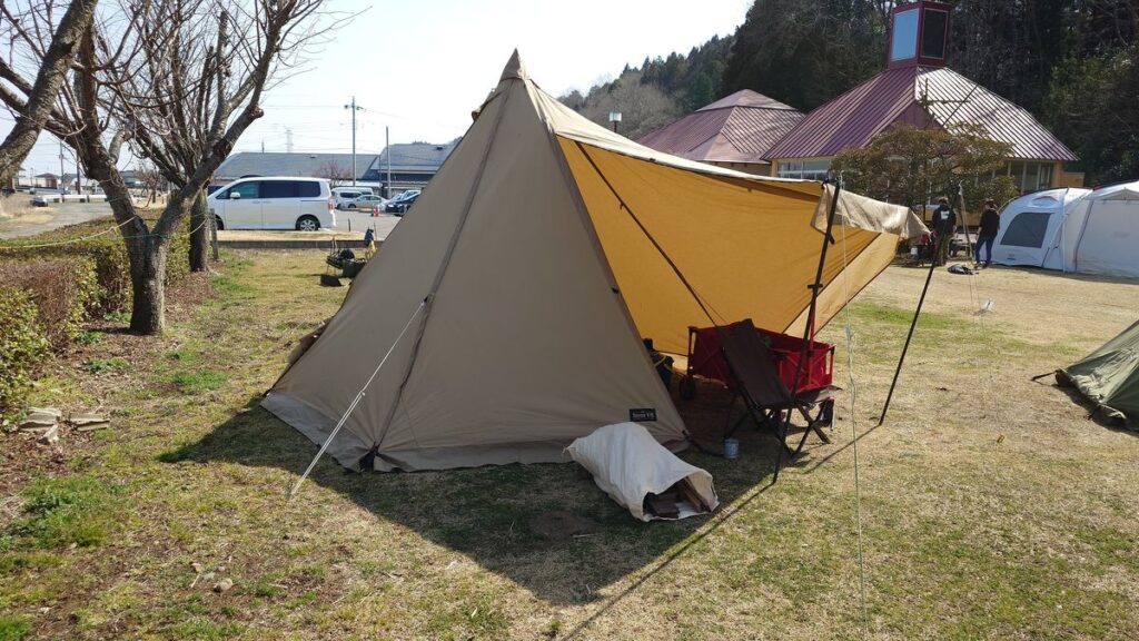 tassoTC六角形で日よけ展開