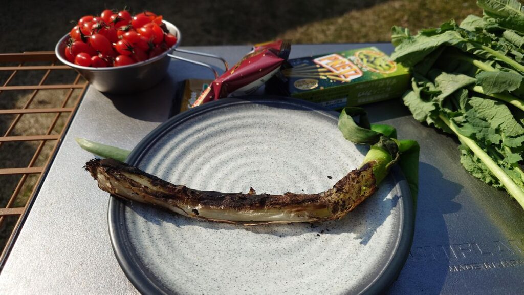 焼き上がったネギ