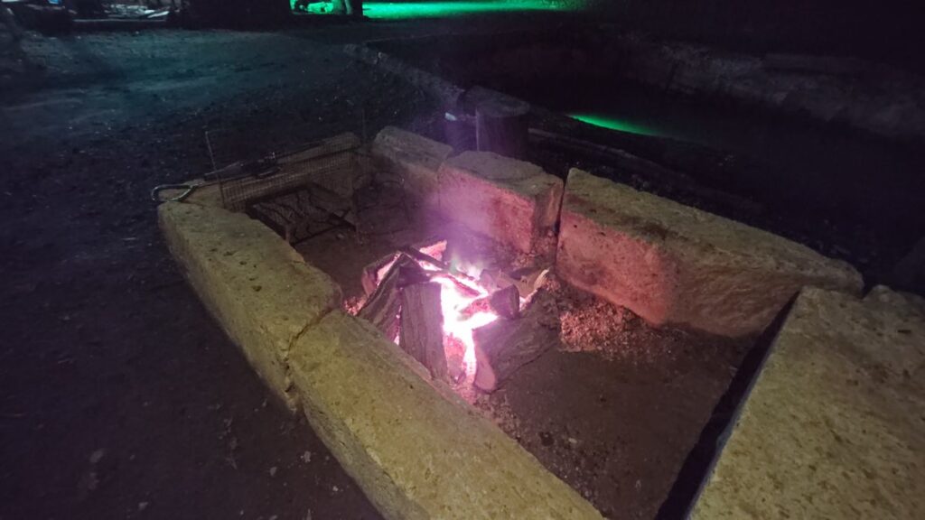 オーナーのたき火