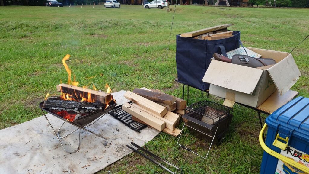 焚き火スタート