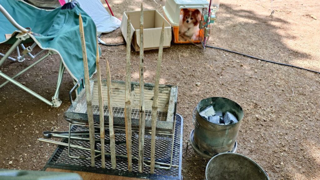 竹から作った串