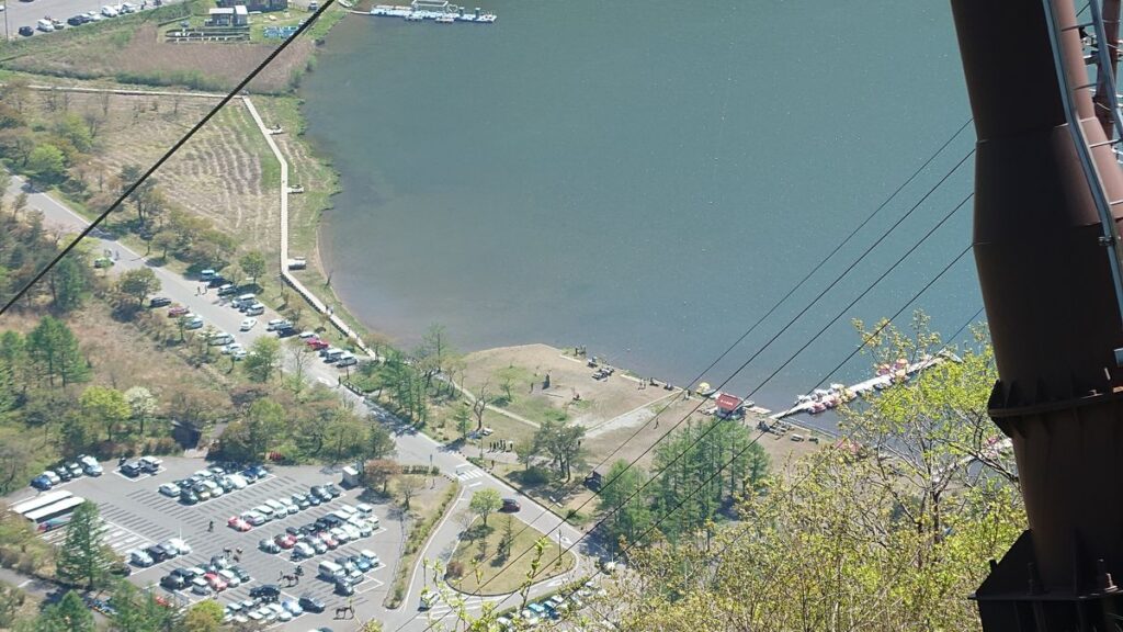 榛名富士山頂かみた榛名湖畔駐車場