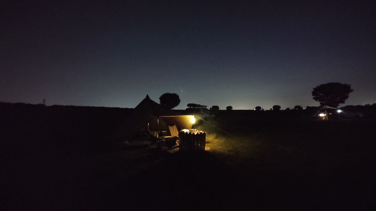 渡良瀬川河川敷青少年広場キャンプ場の夜