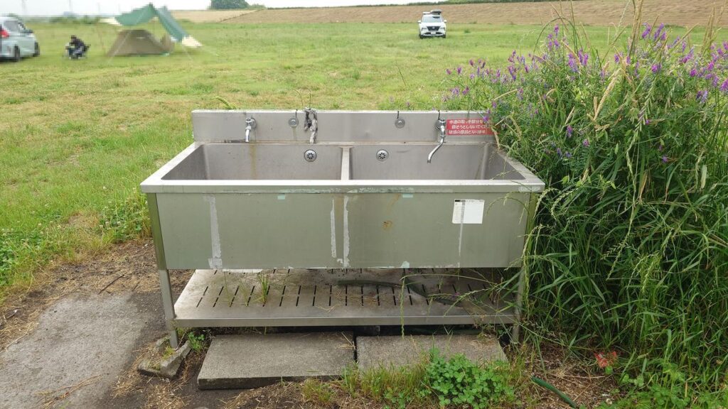 渡良瀬川河川敷青少年ひろばキャンプ場の水道