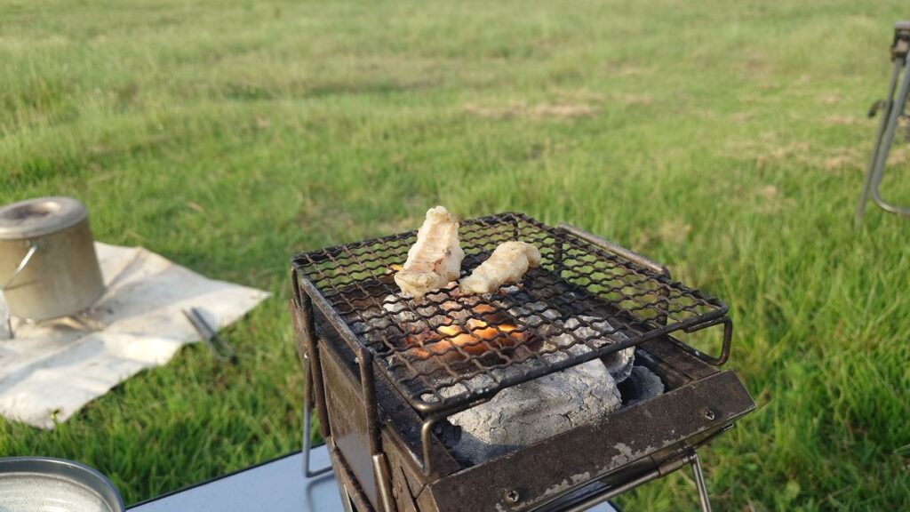 牛シマチョウの炭火焼き