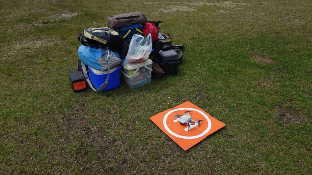 山の駅たかはらSTARLIGHTCAMPBASE設営前に空撮