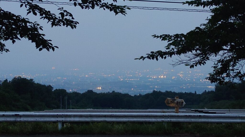 旧赤城わらべの里から見た夜景