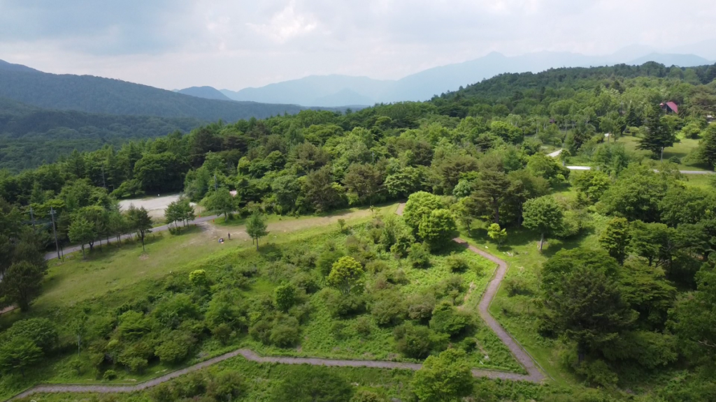山の駅たかはらSTARLIGHTCAMPBASE夜景サイトの上空写真