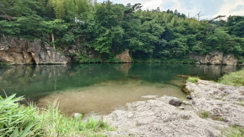 高徳中岩河川公園付近の鬼怒川