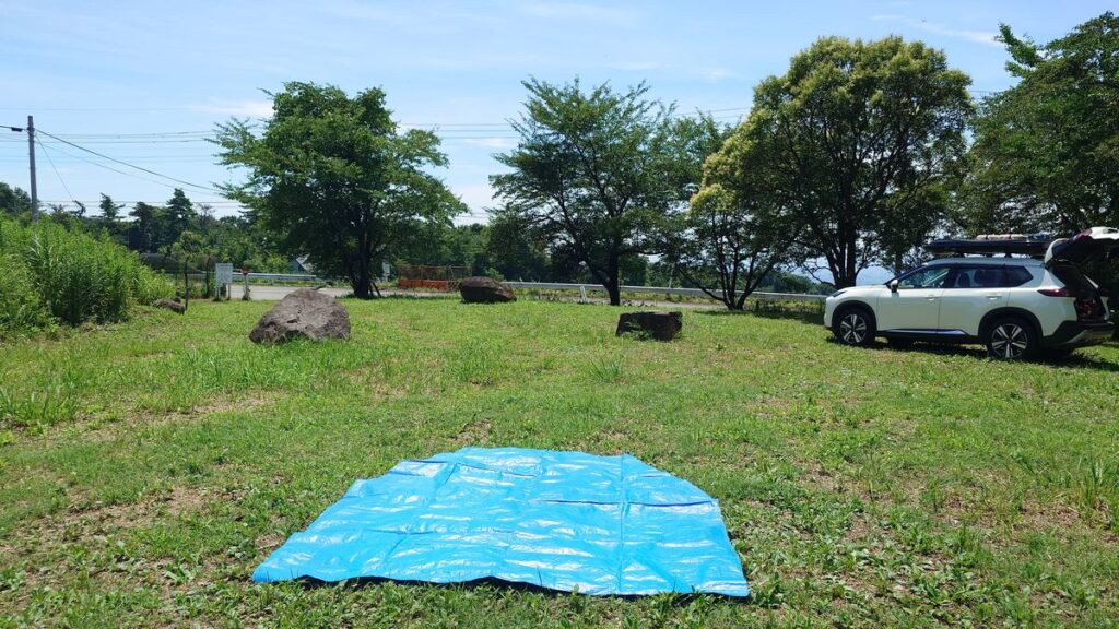 オートキャンプ場ナイトビューあかぎ最下層エリア設営場所設定