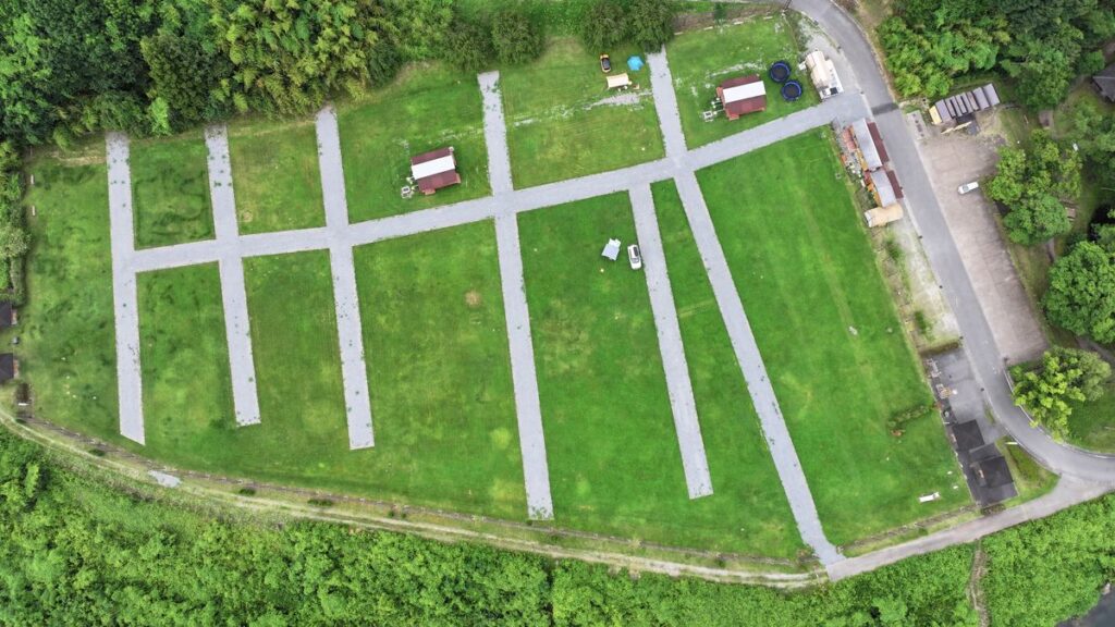 日光たかとくキャンプステーションエリア全域空撮画像