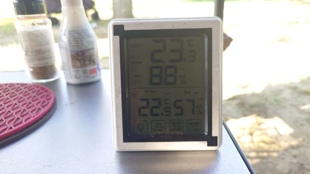 RECAMP勝浦三日目最低気温