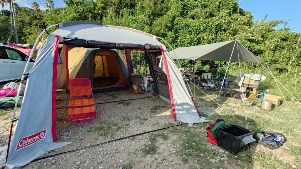 Alica Beach 南伊豆 オーシャンビューオート大型スクリーンタープとテント