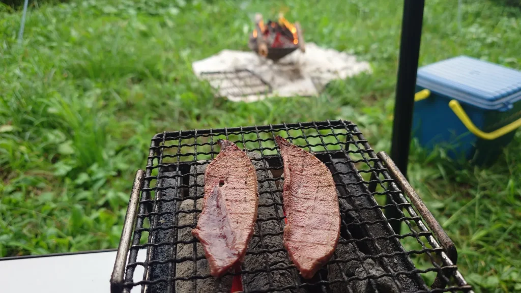 豚レバーの炭火焼き