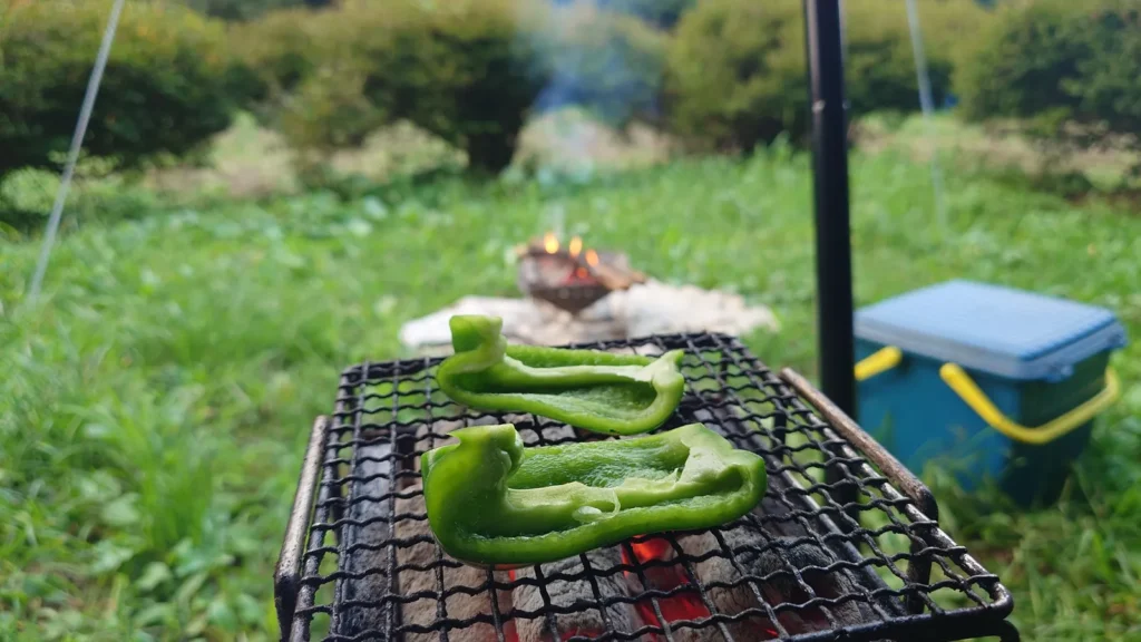 ピーマンの炭火焼き
