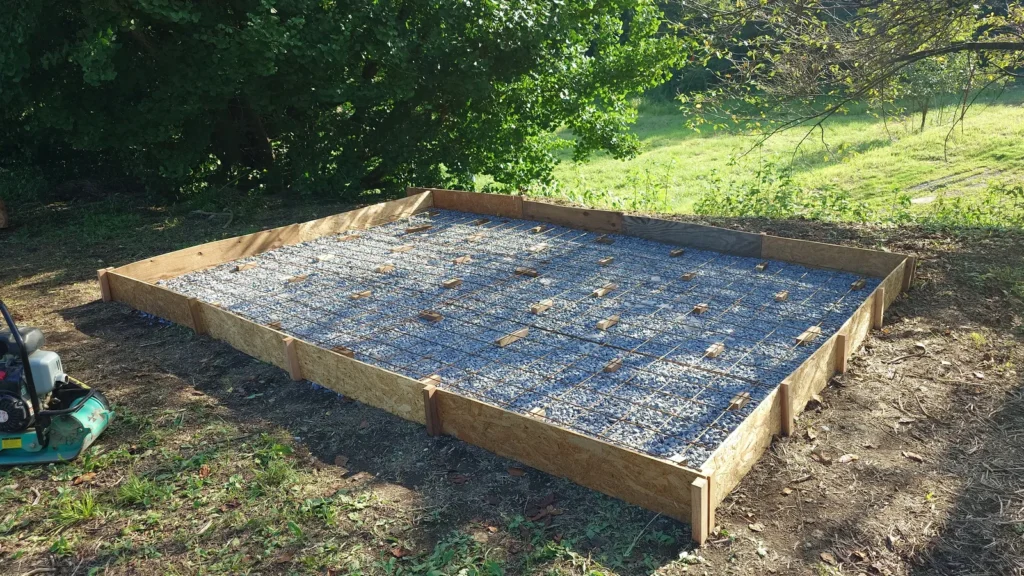 ナイトビューあかぎ物置設置場所コンクリ下地