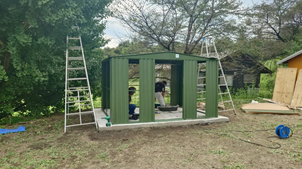 ナイトビューあかぎ完成間近の物置