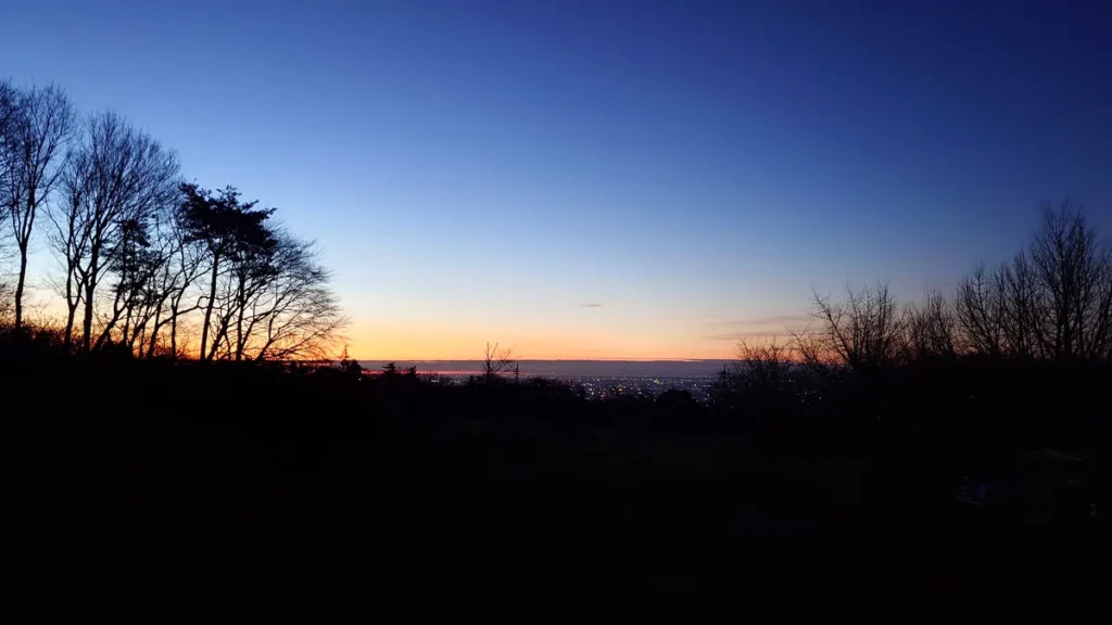 ナイトビューあかぎ夜明けの風景