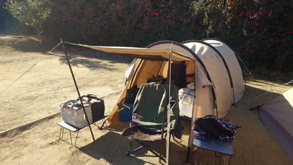 大洗サンビーチキャンプ場ソロカマTCリビング