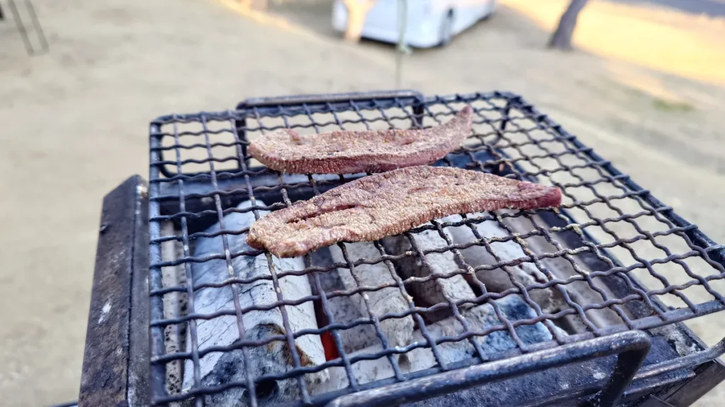 豚レバー炭火焼き