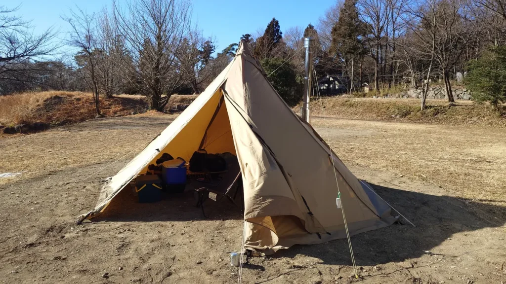 ナイトビューあかぎ展望サイトに設営したtassoTC