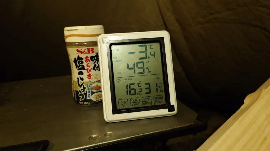 温度計、外気温と室内