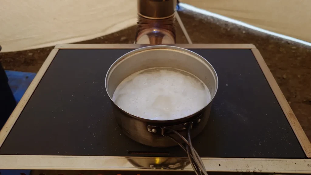 ストーブでの炊飯