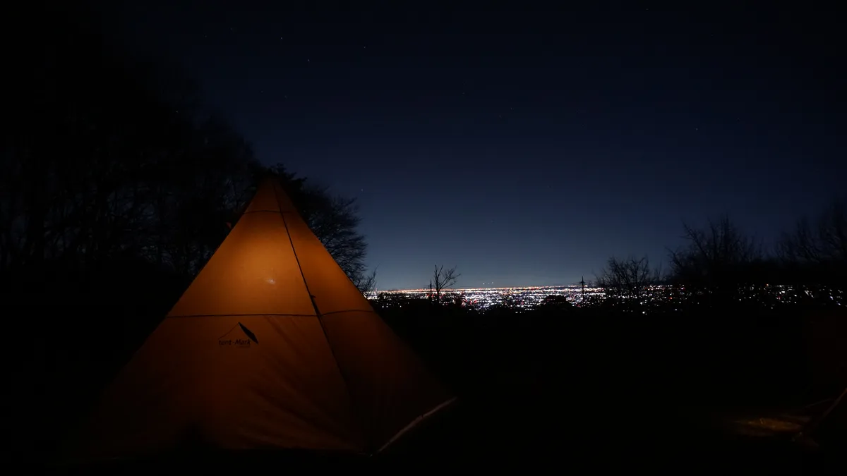 オートキャンプ場ナイトビューあかぎ展望サイトからの夜景
