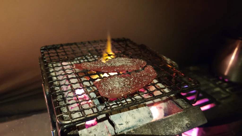 豚レバーの炭火焼き