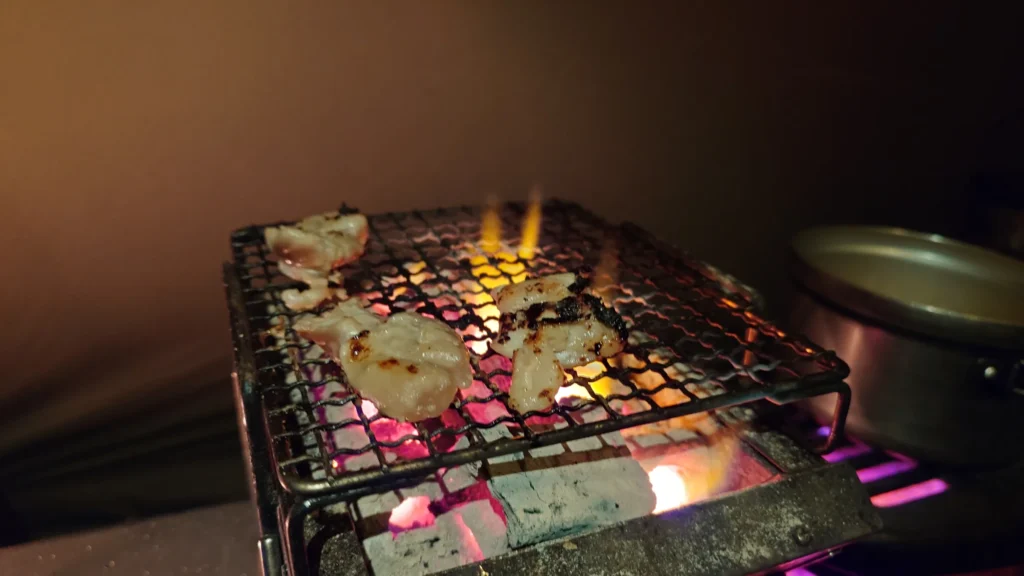 鶏肉の炭火焼き