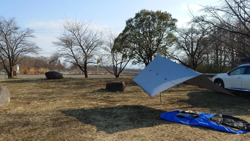 夜景サイトでの設営