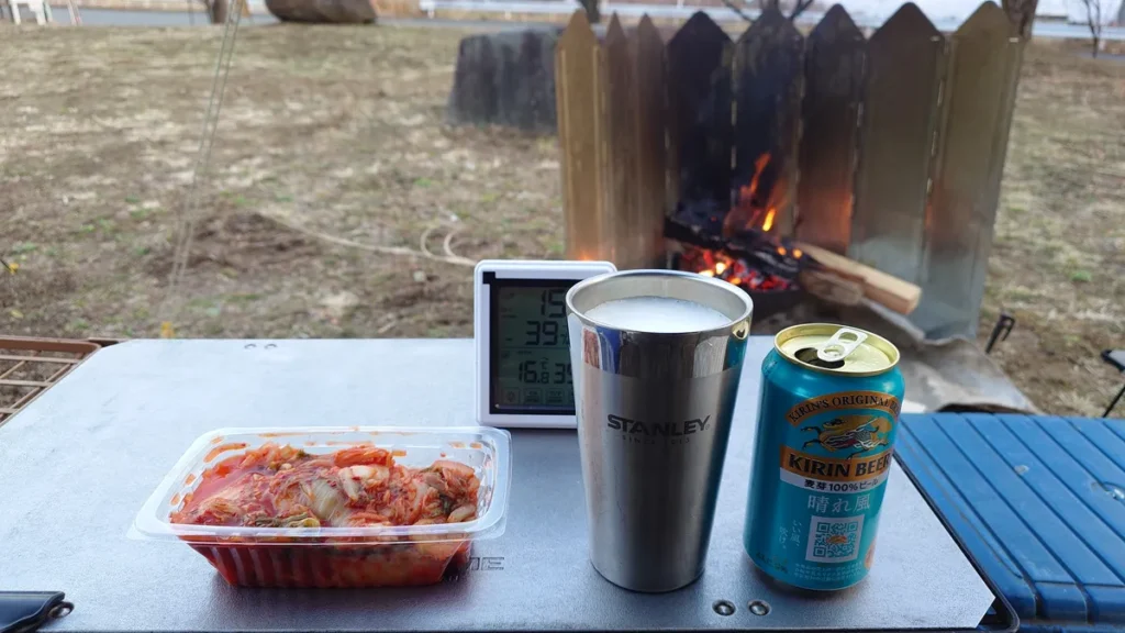 キムチで口開け