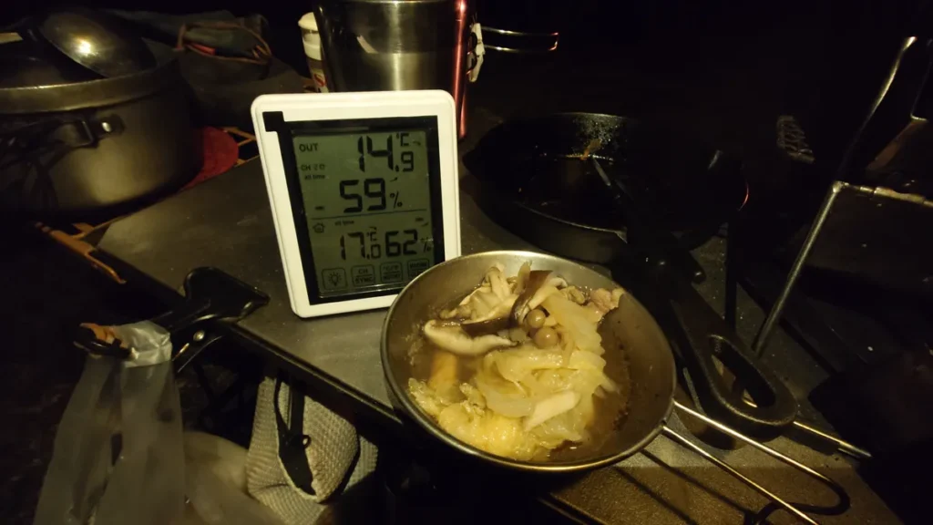 温度計と鍋料理