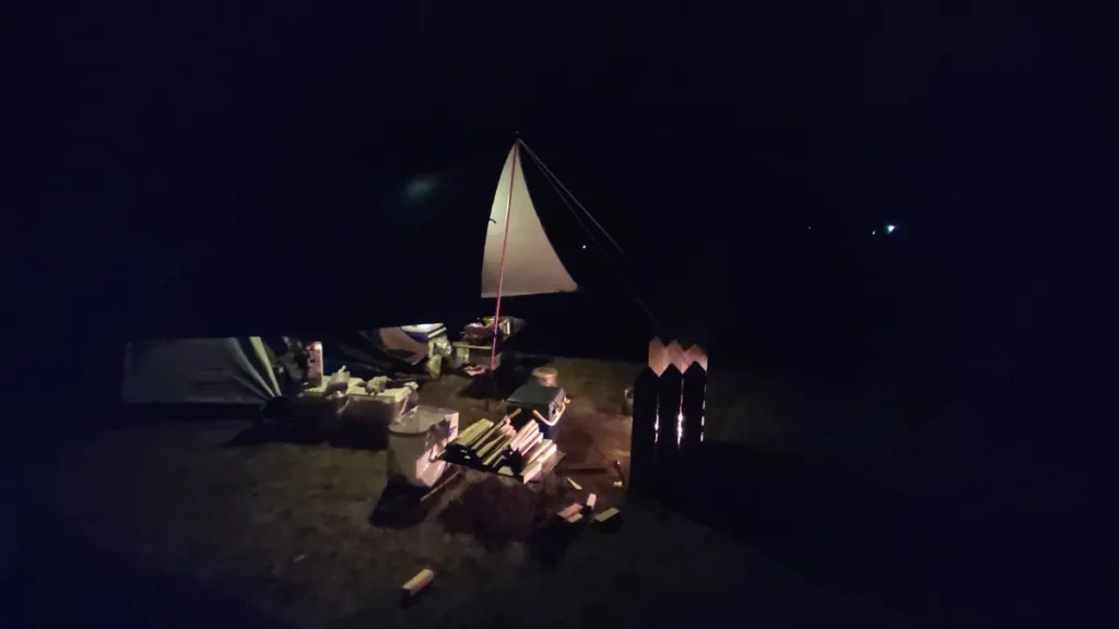 夜のテントサイト