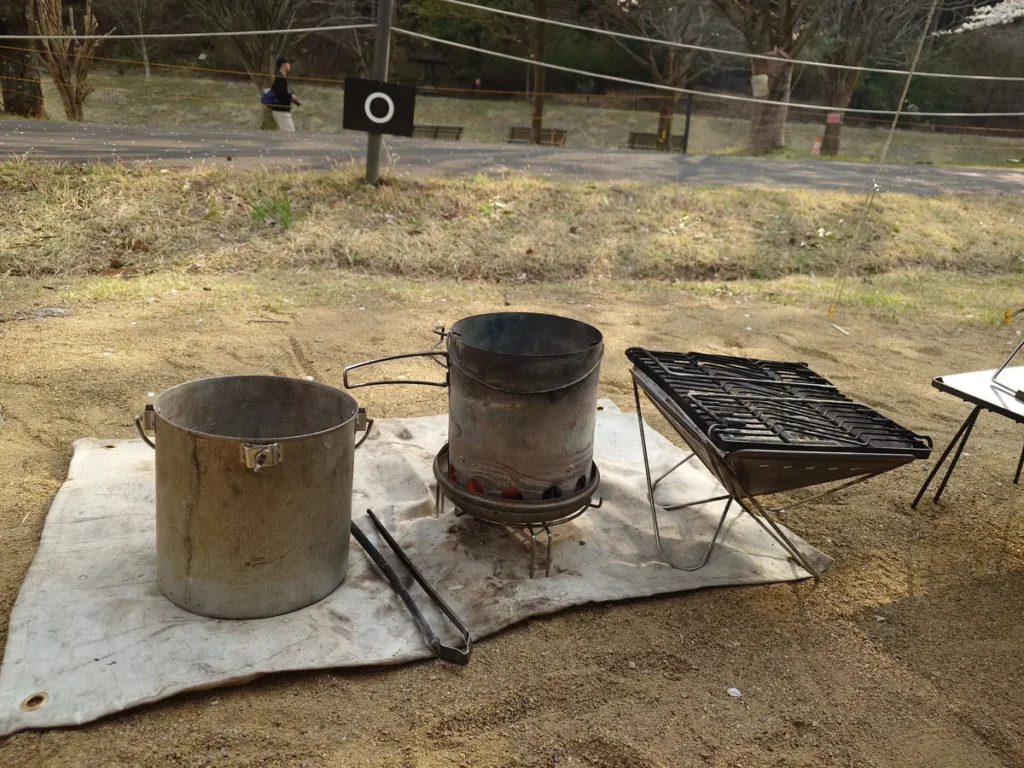 火起こし器で炭お越し