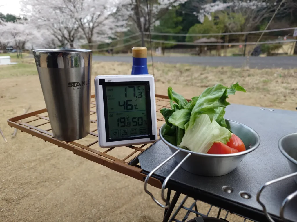 レタスと温度計