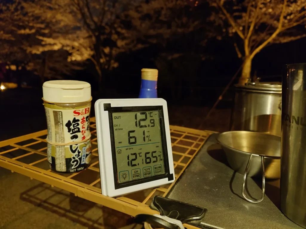 桜の季節の夜の気温