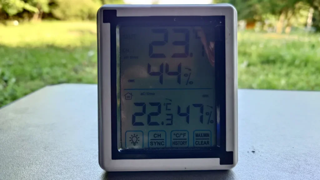 オートキャンプ場ナイトビューあかぎ6月梅雨入り前午後4時の気温