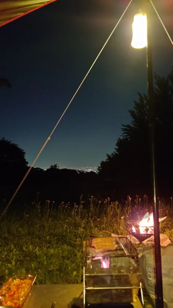オートキャンプ場ナイトビューあかぎで夜景を見ながらすごす