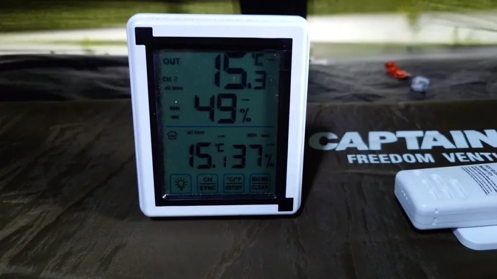 テント内の気温