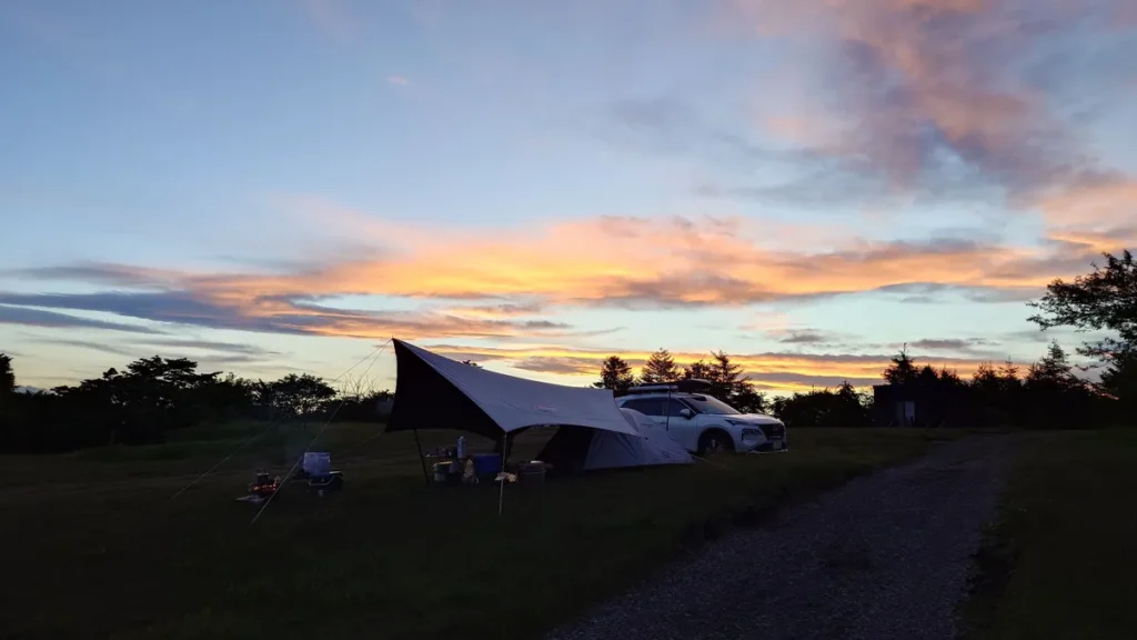 荒船パノラマキャンプフィールド夕刻