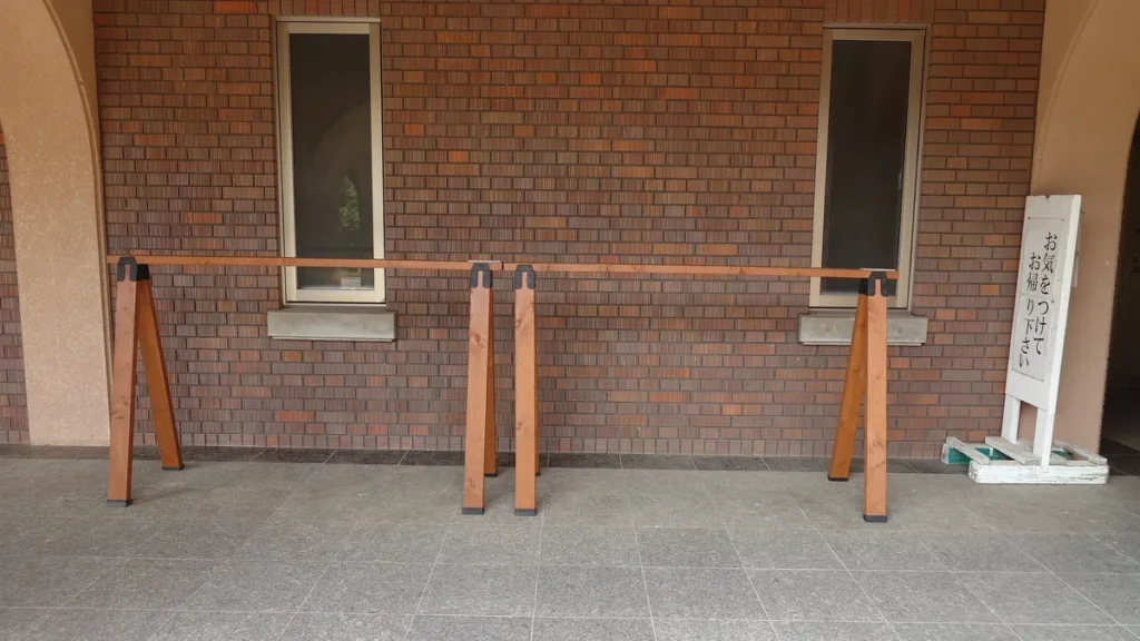 碓氷峠の森公園峠の湯の自転車スタンド