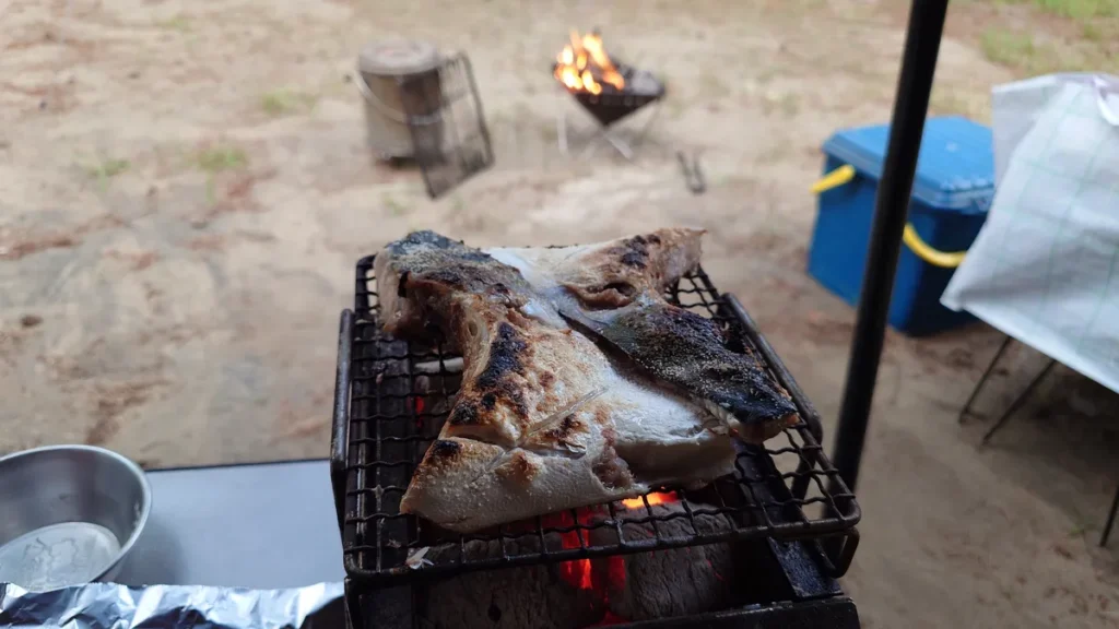 ブリカマの炭火焼き