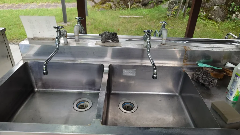 川治温泉薬師の湯キャンプ場シンク