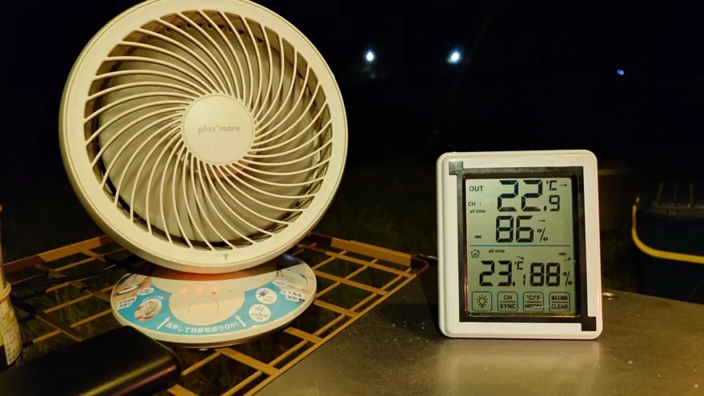 サーキュレーターと温度計